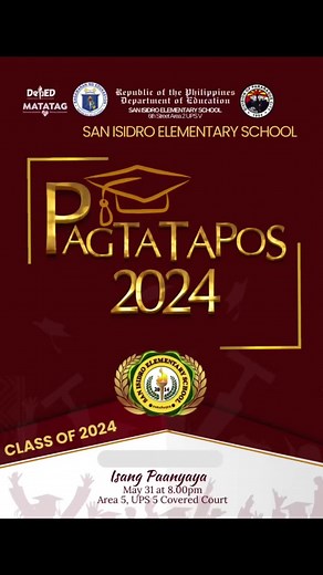 GRADUATION SOUVENIR PROGRAM TEMPLATE EDITABLE 2024 #maroon #CANVA #GR...