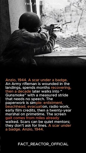 James Arness’s war wound before Gunsmoke #YouTubeShorts #WesternIcons