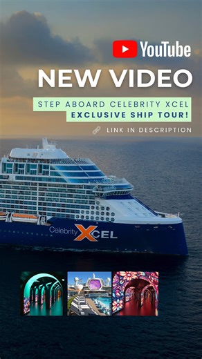 Our newest ship tour is LIVE! 🚢✨ We went onboard the brand-new Celebrity XCEL and we can’t wait for you to see it. From stunning spaces to incredible views, there’s so much to explore onboard ✨ Watch the full video on our YouTube channel and start dreaming about your next cruise! 👉🏼 https://youtu.be/Dh34I-E_QFU | The Vacation Group
