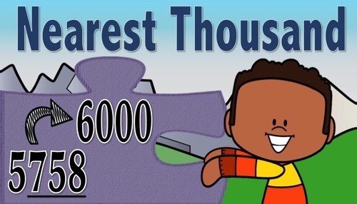 Rounding to the Nearest 1000: Numbers up to 10 000: Math Brain Break