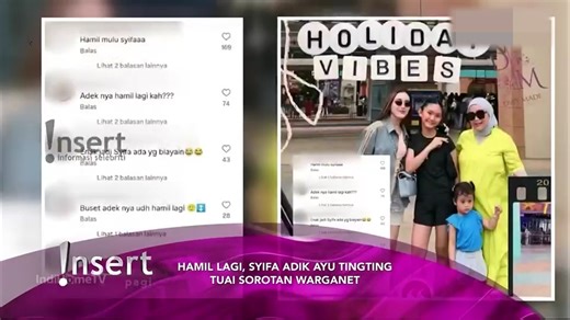 HAMIL LAGI, SYIFA ADIK AYU TING TING TUAI SOROTAN WARGANET #Insert #InsertPagi #InsertSiang #InsertToday #InsertStory #InsertInvestigasi #HotGosip #BeritaArtis #GosipArtis #InsertHariIni #InsertTerbaru #fyp #viral | InsertLive