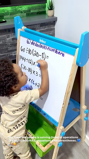 115K views · 2.2K reactions | My 2year old genius is solving Order of operations(PEMDAS/BODMAS) equations with parentheses.殺 | Therealdevanlovesnumbers | Facebook