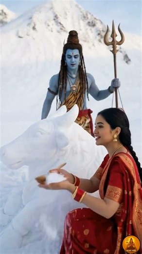 Mahadev Ne Barf Se Nandi Banakar Use Jeevit Kar Diya! 🕉️❄️ #shorts #ai