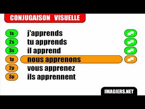 French verb conjugation = Apprendre = Indicatif Présent