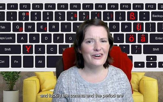 【德语键盘教学】德语键盘输入法教程 YouTube自翻中英字幕_哔哩哔哩_bilibili