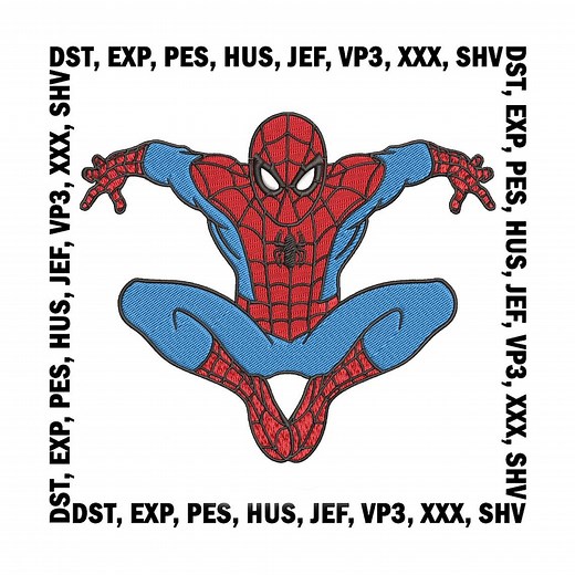 Spider-man Embroidery Design: Superhero Machine Embroidery File (PES DST JEF VP3) - Etsy
