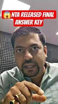 🚨NTA Released Final Answer Key! 😱😱😍#jee2026 #jeemains #jee #jeeexam #iit #jeeresult #shorts