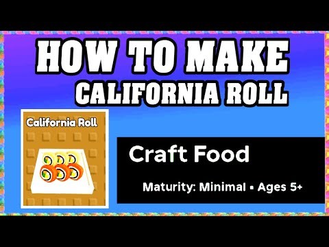 How To Make CALLIFORNIA ROLL in CRAFT FOOD ROBLOX [Unlock New Recipe] [walkthrough]