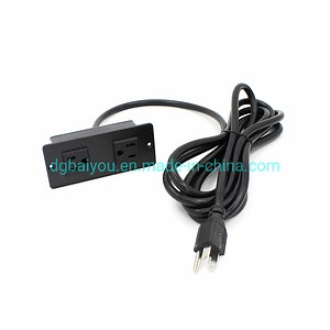 [Hot Item] Desktop Embedded AC Power Extension Table Socket Outlet Us