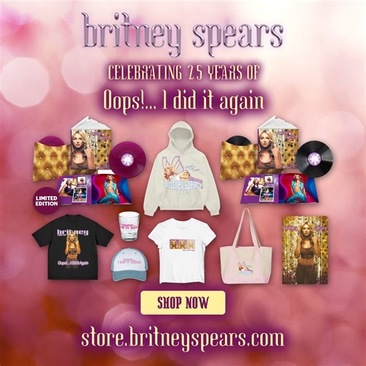 374K views · 16K reactions | Oops!...just dropped more merch to celebrate 25 years of 'Oops!... I Did It Again'! 來 https://britneyspearsstore.lnk.to/Oops-25th-Anniversary | Britney Spears | Facebook
