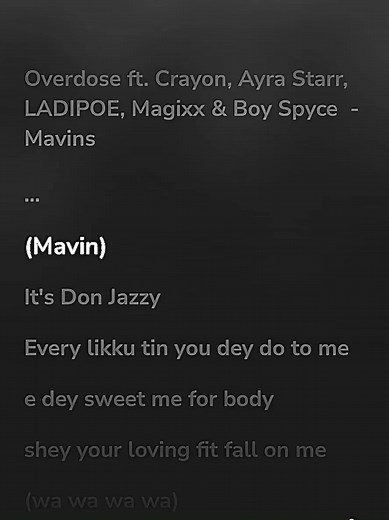 Engaging Lyrics Video for Overdose Song