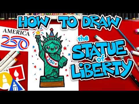 How To Draw The Statue Of Liberty For America 250 Years!