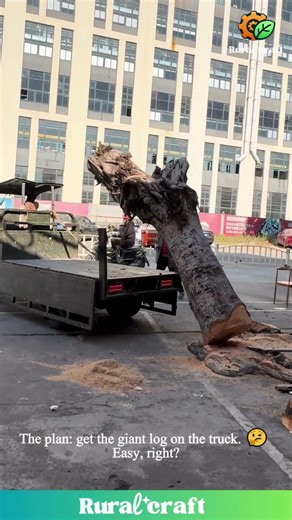 ULTIMATE Loading FAIL! 😂Watch This GIANT Tree Trunk LIFT a Whole Truck Off the Ground! #fail #truck