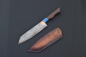 Personalized Copper Damascus Chef Knife Custom Handmade – Pure Hand-stitched Leather Sheath Gift Item for Him - Etsy Canada