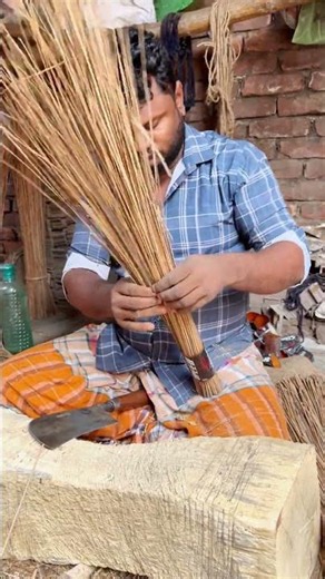 Incredible Coconut Stick Broom Making Skill 🧹🌴🔥