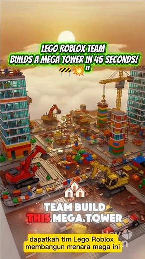 LEGO Roblox Team Builds a MEGA Tower in 45 Seconds! 🚧💥” #legoai #LegoRoblox #SpeedBuildChallenge