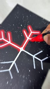 Creative Christmas snowflake with Neon paintings #Christmas #christmasdecor #snowflakes #reels #reelsvideo | Creative Art & Craft Ideas
