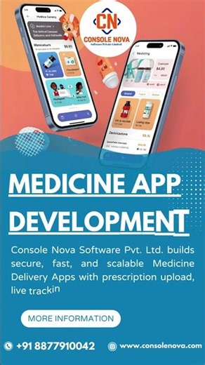 #1 Top Medicine Delivery App Development Company in India – Console Nova Software