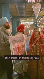 Putting some musical notes and magical colours in their life ❤️🖼️🎶 #singing #song #surprise #wedding #beautifulday | Sarabjeet Singh