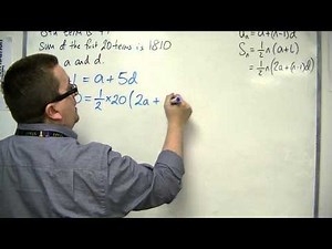 AQA Core 2 5.10 Arithmetic Series: Finding a and d