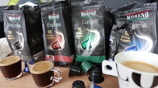 Moreno (Aldi) Kaffeekapseln für Nespresso-System im Test - Kapsel-Kaffee.net