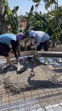 What is the concrete pouring process for a two-story house?