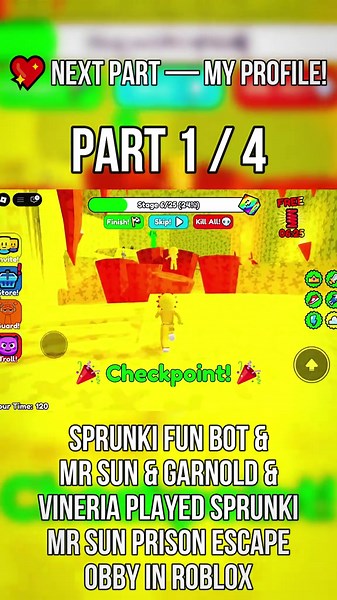 Prison Escape Obby in Roblox: Sprunki Fun Bot Adventure