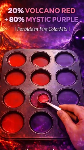 20% Volcano Red + 80% Mystic Purple | Forbidden Fire ColorMix