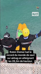 Propulsé à 28 mètres dans les airs, Robin Steiner bat le record du monde de « blob jump » 😳