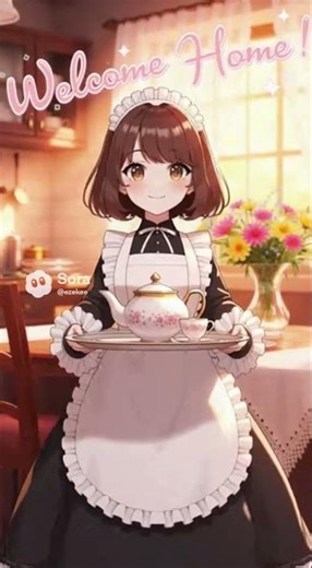 Adorable Maid Serves Tea with a Smile! ☕💕