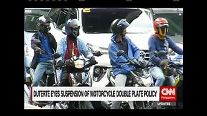 Duterte eyes suspension of motorcycle double plate policy | bit.ly/2Vs8KAy | NewsWatch Plus Philippines