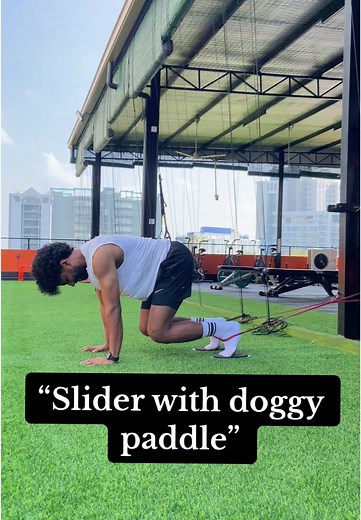 Core Strength Workout: Slider with Doggy Paddle Technique