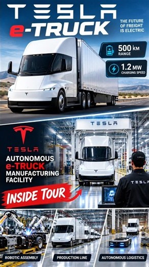 Tesla Truck: SEMI | Inside Tour of Manufacturing Facility #autonomous #tesla #future #technology #ai