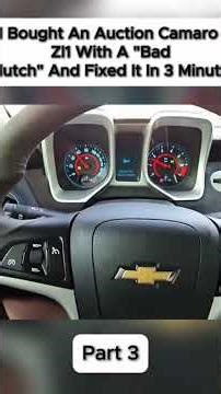I Bought An Auction Camaro Zl1 With A Bad Clutch And