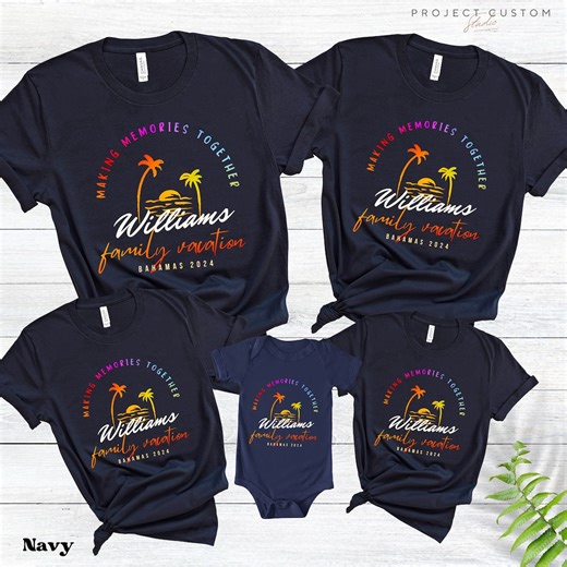 Personalized Family Vacation 2025 Shirt Custom Name Shirts, Making Memories Together Group Matching Tees, Friends Vacation Tshirt Beach Trip - Etsy