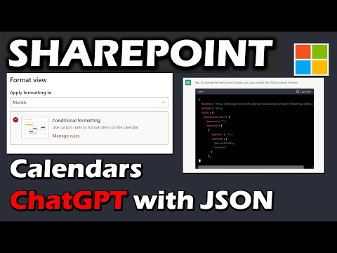 Conditional Formatting Calendars & Using ChatGPT to write JSON Code