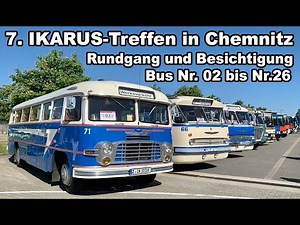 7. IKARUS-Treffen in Chemnitz - Rundgang mit Besichtigung Bus Nr. 2 bis Bus 26