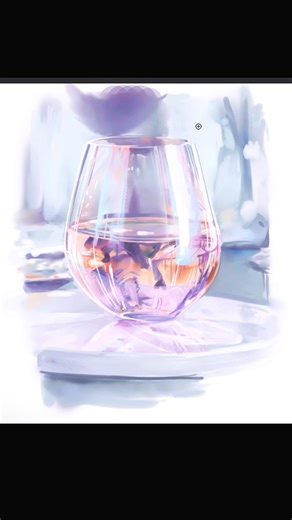 Draw Glass With Me#digitalart#speedpaint#drawing#howtodraw#drawprocess#Realistic painting#Painting