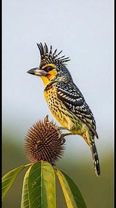 Colorful African Bird Showcasing Yellow Speckled Face and Spotted Plumage in Natural Pose. #birdwatcher #birdwatching #wildlife #nature #birdslover | Saving Birds