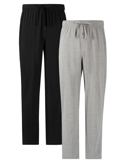 Fruit of the Loom Men's and Big Men's 2-Pack Jersey Knit Sleep Pant, Sizes S-6XL and Tall Sizes
