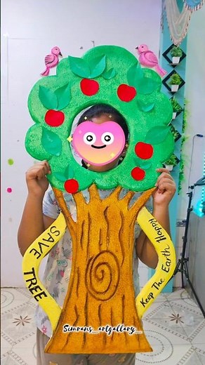 🌳DIY fancy dress tree costume by thermocol🌳#diy #artandcraft #savetrees #fancydress #costume #shorts