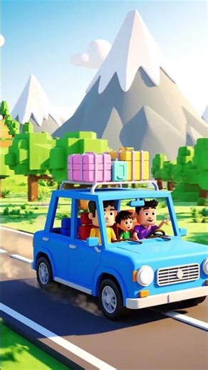 Cubic Family Road Trip 🚗🧊 | Fun 3D Cube Animation