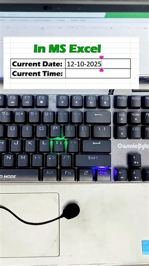 Insert Current Date & Time in MS Word Trick! #msword #office #excel #viral