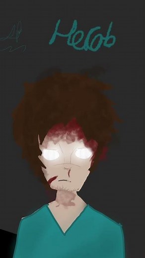 Herobrine fanart #minecraft #herobrine #minecrafthorror #creepypasta #fanart #digitalart #artist
