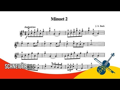 14 - MINUET 2, J. S. BACH [ Suzuki Book 1 ] Violin Sheet Music | Partitura para Violino