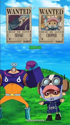 Franky vs Chopper Bounty Comparison in One Piece #onepiece #onepieceedits #edit