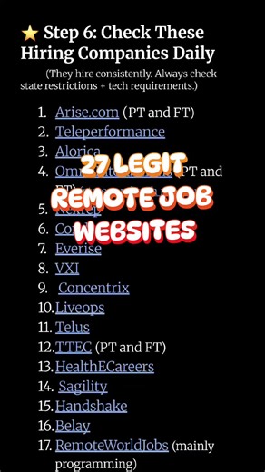 ready to work from home? my remote job checklist has 27 websites you can apply for remote jobs. all legit. #remotejobs #workfromhomejobs #wfhmom