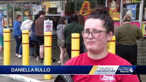 Page's hands out free ice cream after storms in Pittsburgh