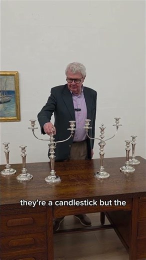 Georgian Silverplate Candlesticks & English Candelabras ✨ Antique Tabletop Glow