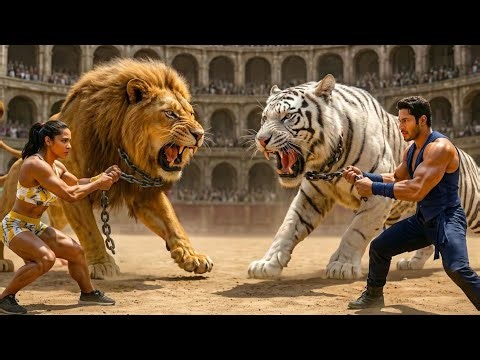 ⚔️ White Tiger vs Lion King | Ultimate Wild Animal Fight Showdown